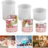 DIY Cylindrical Candlestick Silicone Mold for Tea Lamp Epoxy Resin Casting Home Decor & Wedding Party Favors Clay Mold