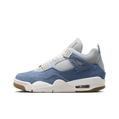 Женские кроссовки Air 4 Retro TEX Worn Blue Denim Парусина Резина Светло-коричневый Металлик-золотой IB6716-100