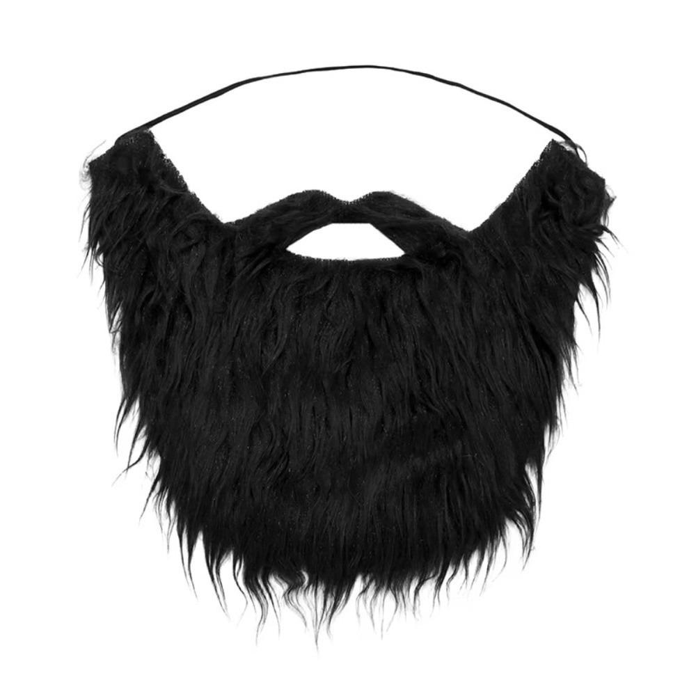 Long Curly Fake Mustache Synthetic Hair False Facial Hair Santa Claus Facial Hair Fancy Dress