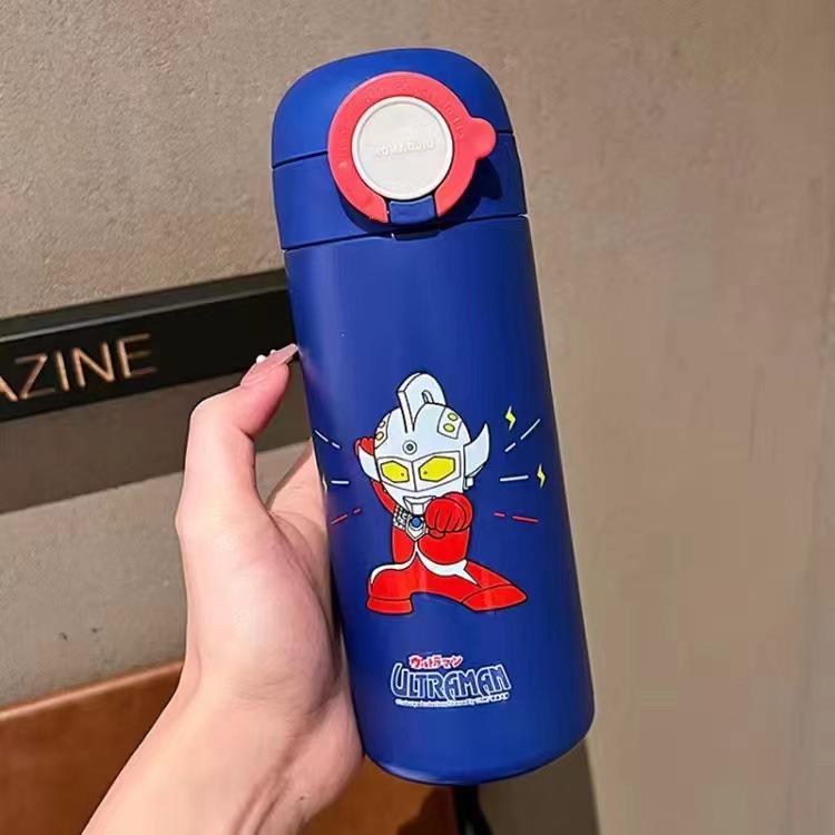 Детская термобутылка Ultraman с соломинкой - класс 316 для школьников