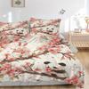3pcs Blossom Panda Bedding Set, Includes 1 Comforter + 2 Pillowcases, Without Pillow Inserts, Soft Comfortable, Lightweight Breathable025