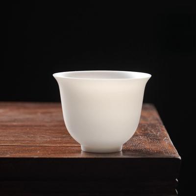 Набор из чаши для мастера и чашки для аромата Ультратонкий Однотонный Обожженный Белый Фарфор Китайский Стиль Керамическая Чайная Посуда для Чайной Церемонии Гунфу