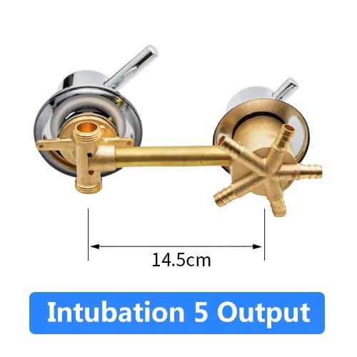 2/3/4/5 Output Hole Distance 10cm/ 12.5cm Brass Shower Room Faucet Bathroom Intubation Mixer Diverter For Shower Cabin Mixer
