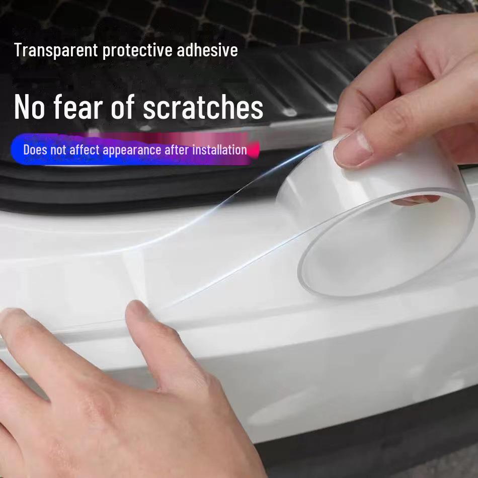 Универсальная прозрачная защитная накладка на порог автомобиля с защитой от царапин