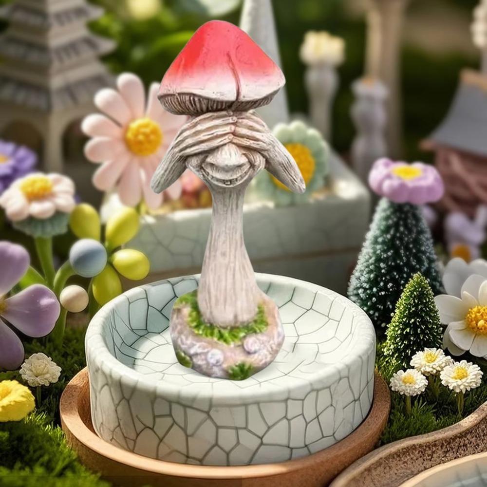 Милая игрушка-гриб, украшение, забавная скульптура гриба, маленькая статуэтка гриба, декор для дома, гостиной