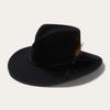 Solid Wool Felt Hat Webbing Feather-Decorated Wool Hat