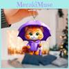 Holding Umbrella Cute Cat Pattern Acrylic Pendant For Car Decor Accessories