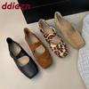 Fashion New Female Slip On Footwear Ladies Flats With Shoes Square Toe Fashion Shallow Women Mary Janes Flats Shoes