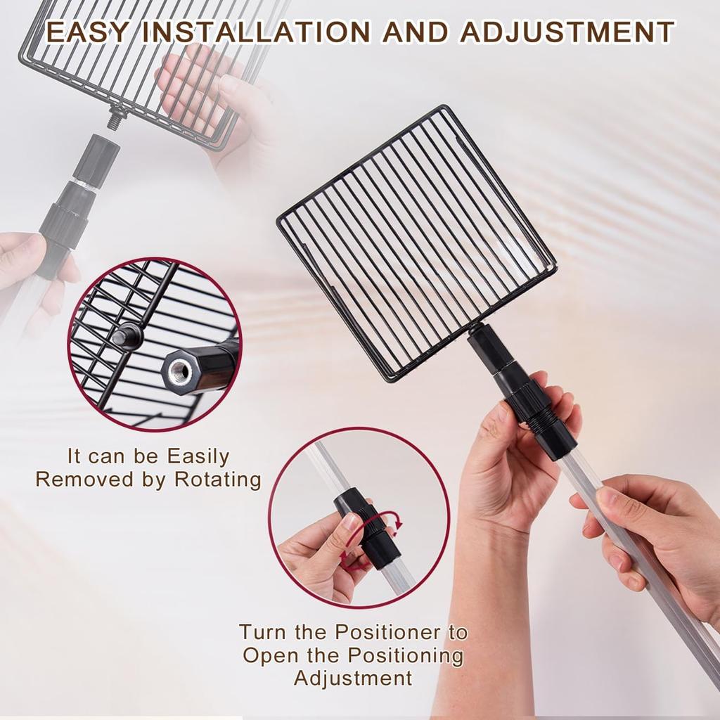 3 In 1 Stretchable Chicken Poop Scooper Chicken Coop Accessories Sifting Shovel for Chicken Coop Chicken Litter Scoop Supplies Separating Poo and