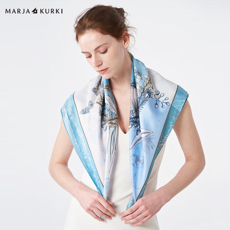 MARJA KURKI 100% Silk Square Scarf