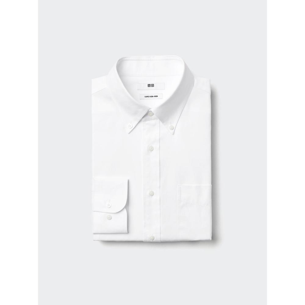 Uniqlo Super Non Iron Shirt  Long Sleeve Button Down Collar 