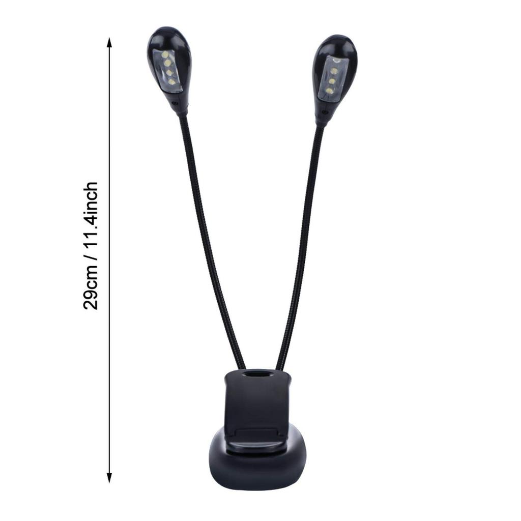 Clip-on Music Stand Light with USB Cable, High Brightness, Lightweight, Durable, for Music Stands, Night Reading, and Maintenance Work, 8 Beads