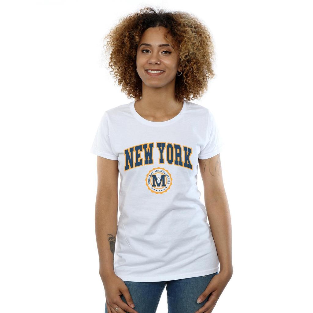 Disney Womens/Ladies Mickey Mouse New York Seal Cotton T-Shirt