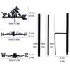 Easy Install Wind Vane Rustic Iron Birdhouse Wind Vane with Ground Stake Outdoor Garden Weather Vane for Lawn Decoration