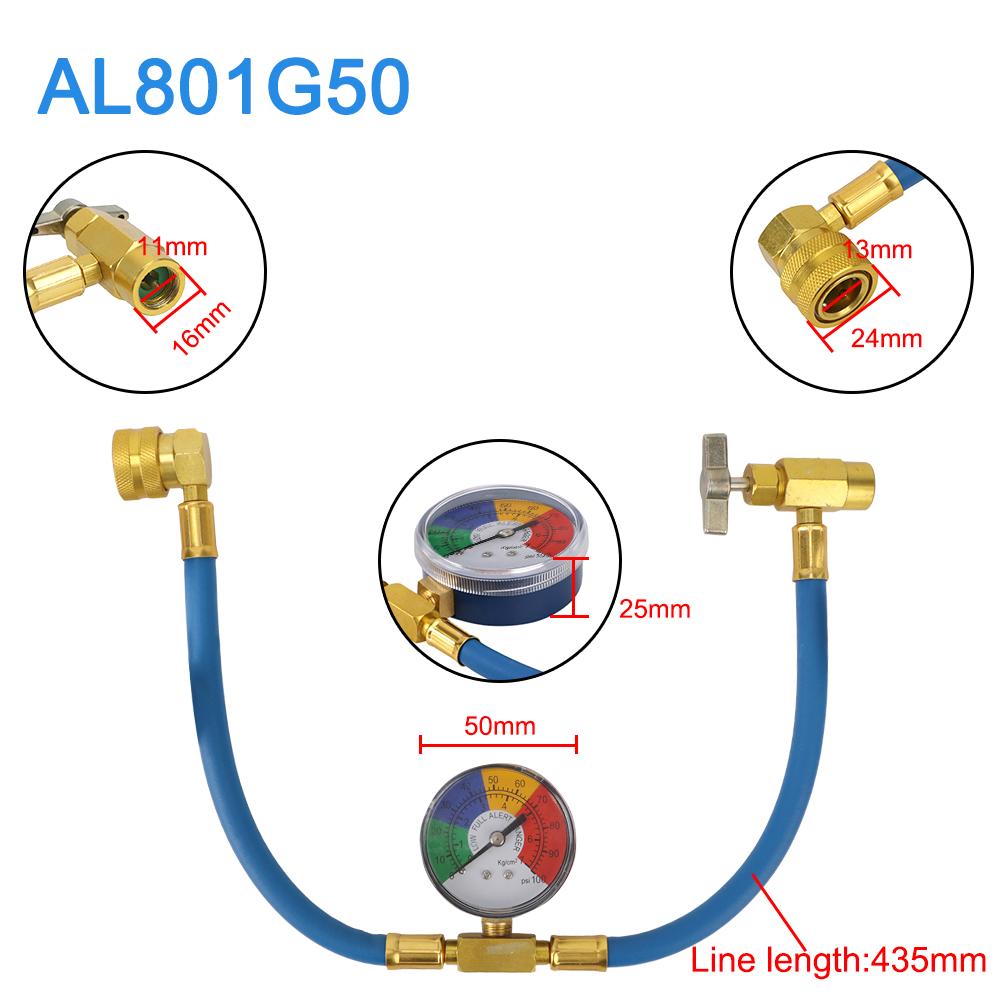 R134a Шланг для заправки кондиционера, инструменты для автомобильного кондиционера, резьба 1/2 ACME, фреон