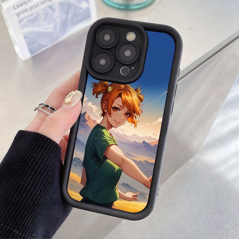 Вечное Лето Алиса Утолщенный ТПУ Чехол для Мобильного Телефона для iPhone 17 16 15 14 13 12 11 Air Pro Max Plus Цветной Чехол
