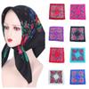 Ethnic Style Twill Printed Scarf Shawl Sunscreen Square Shawl High Quality Headwraps