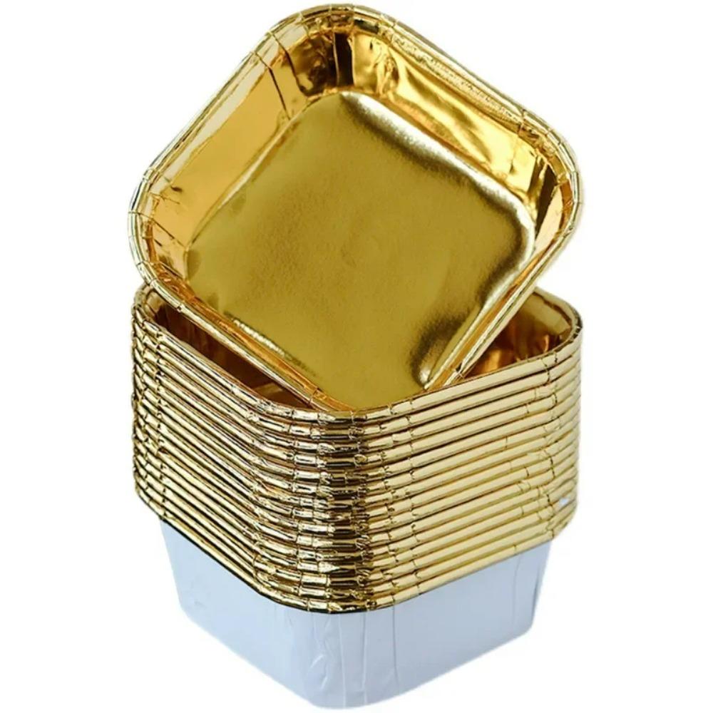 50 шт. 6,5x3,5 см квадратная форма для кексов из шифона, устойчивая к маслу, бумажная форма для выпечки кексов