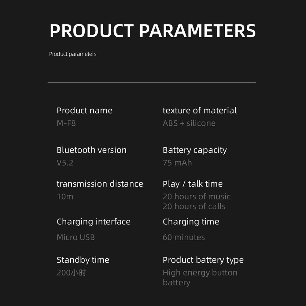 Водонепроницаемые Одноухие Наушники Bluetooth 5.2 Беспроводная Гарнитура для Бизнеса