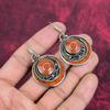 Серьги ручной работы из красного коралла с драгоценными камнями в непальском стиле, серьги из стерлингового серебра 925 пробы, антикварные ювелирные изделия, для подарка на помолвку