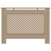 Brown MDF Radiator Cover - vidaXL - 112x19x81 Cm - Modern Slat Design