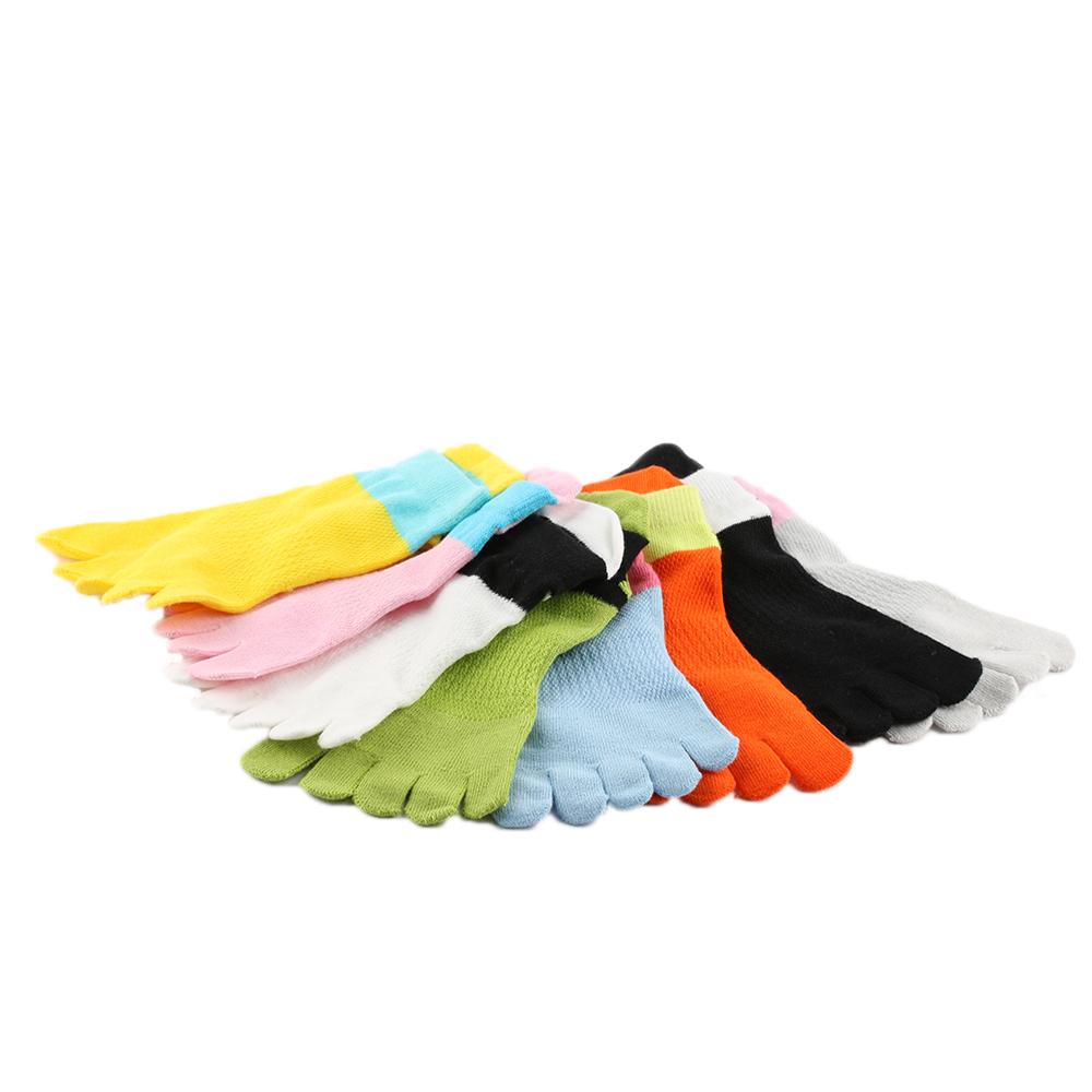 New Comfortable Womens 8 Colors Autumn Five Finger Socks Ankle Cotton Toe Socks
