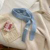 Korean Style Long Narrow Scarves Soft Harajuku Knitted Scarf All-match Y2K Thin Scarf  Girls