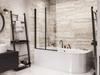 ILLUSION light gold 4-hole bathtub tap Besco