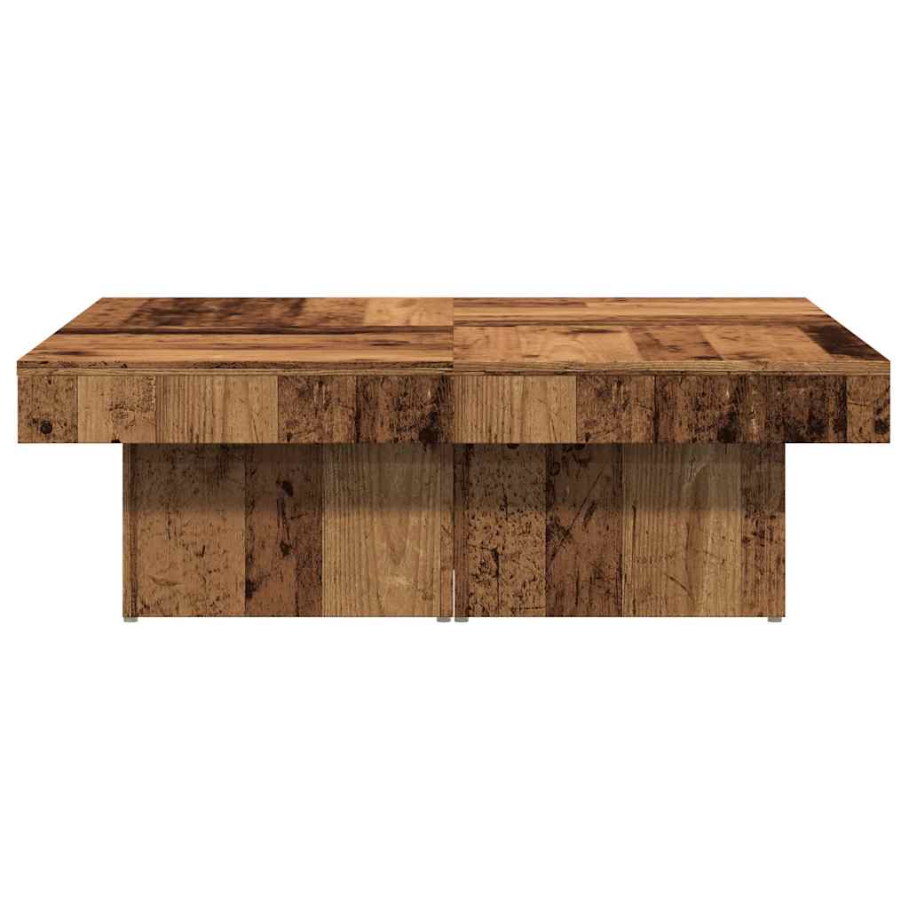Coffee Table with Rustic Wood Look 90 x 90 x 28 cm Engineered Wood