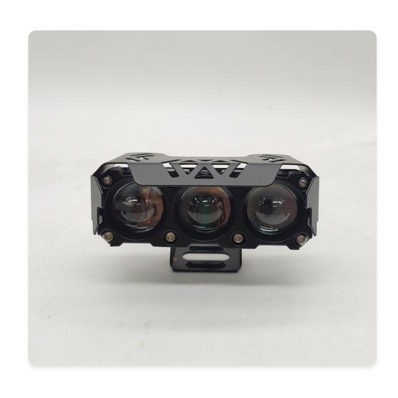 Светодиодные линзы для мотоциклов, вспомогательные противотуманные фары высокой мощности, белые, желтые с красными фарами DRL, фары дальнего света для мотоциклов, квадроциклов, внедорожников