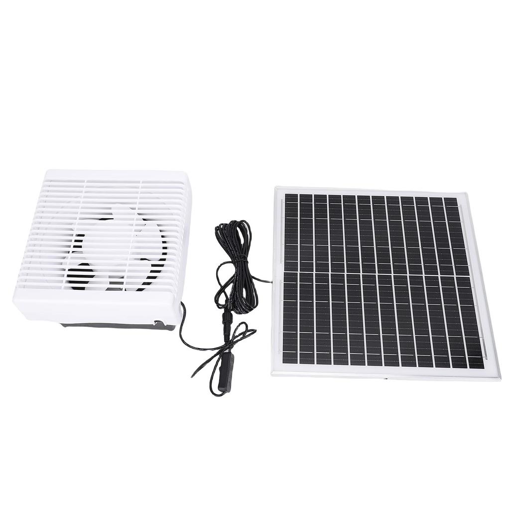 Solar Panel Ventilation Fan Kit 20W Solar Panel 6in Exhaust Fan Kit for Kitchen Bathroom Greenhouses Sheds Pet Houses