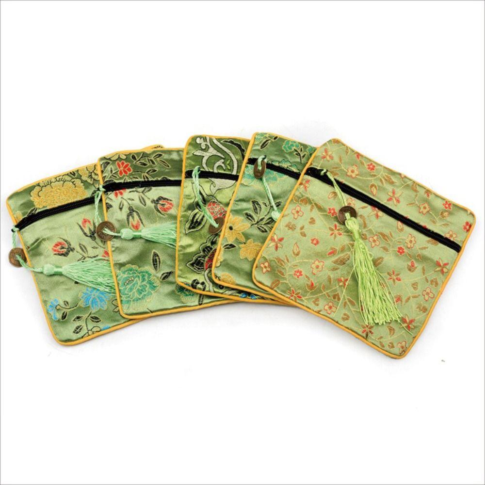 Tassel Flower Jewelry Packing Bag Copper Cash Pendant Chinese Style Money Bag Outdoor