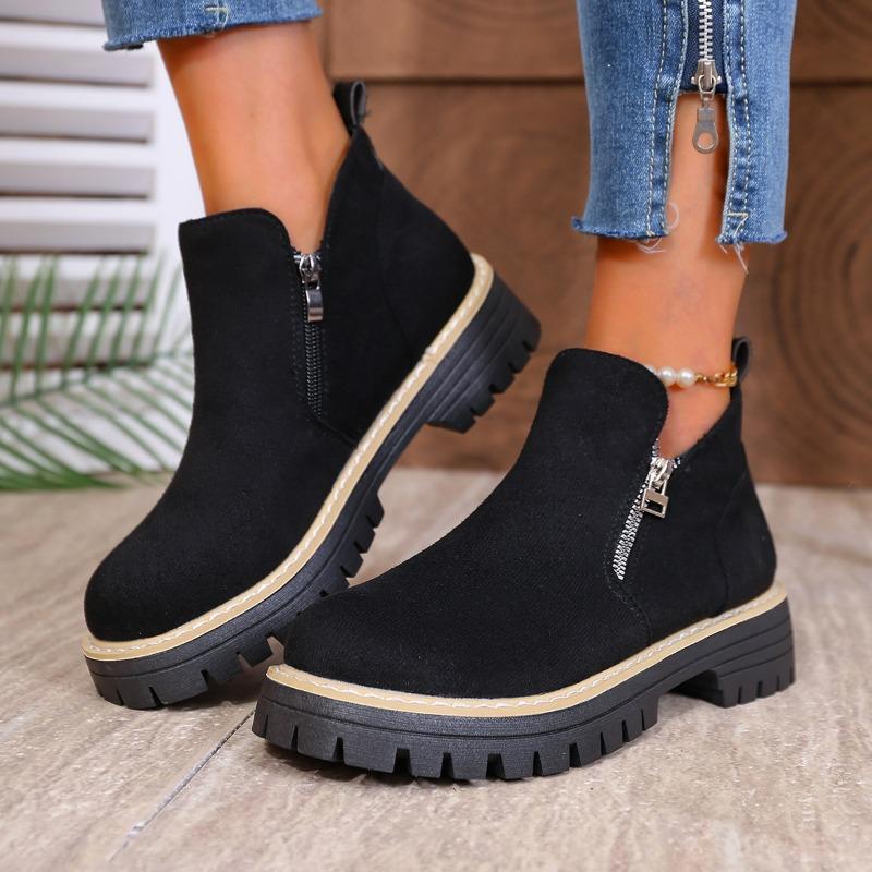 Женские ботильоны на широкую ногу с высоким голенищем, модные повседневные ботильоны для осени и зимы, удобные ботинки на шнуровке для женщин