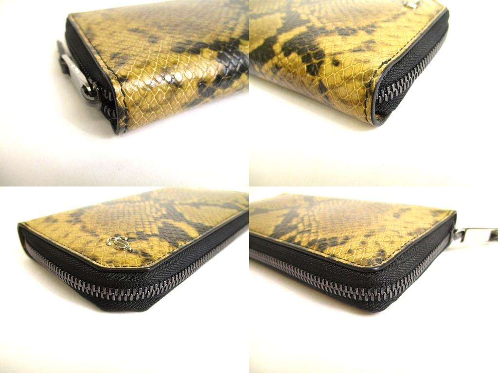 Authentic Jimmy Choo Brown Calf Leather Round Zip Wallet CARNABY #9684  Refurbished