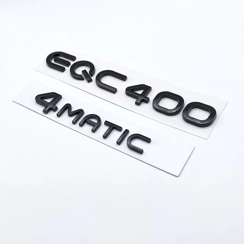 ABS Chrome Silver Black Trunk Letters for EQC400 4MATIC Emblems for EQC Electric Motor SUV AWD N293 Auto Logo Accessories
