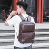 Мужская двуплечевая сумка для компьютера из ПУ - Повседневная, Деловая, Модная, Большой вместимости, Дорожная сумка