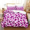 Three-Piece 3D Printed Leopard Print Leather Print Bedding Colorful Gradual Change Leopard Print Duvet Cover