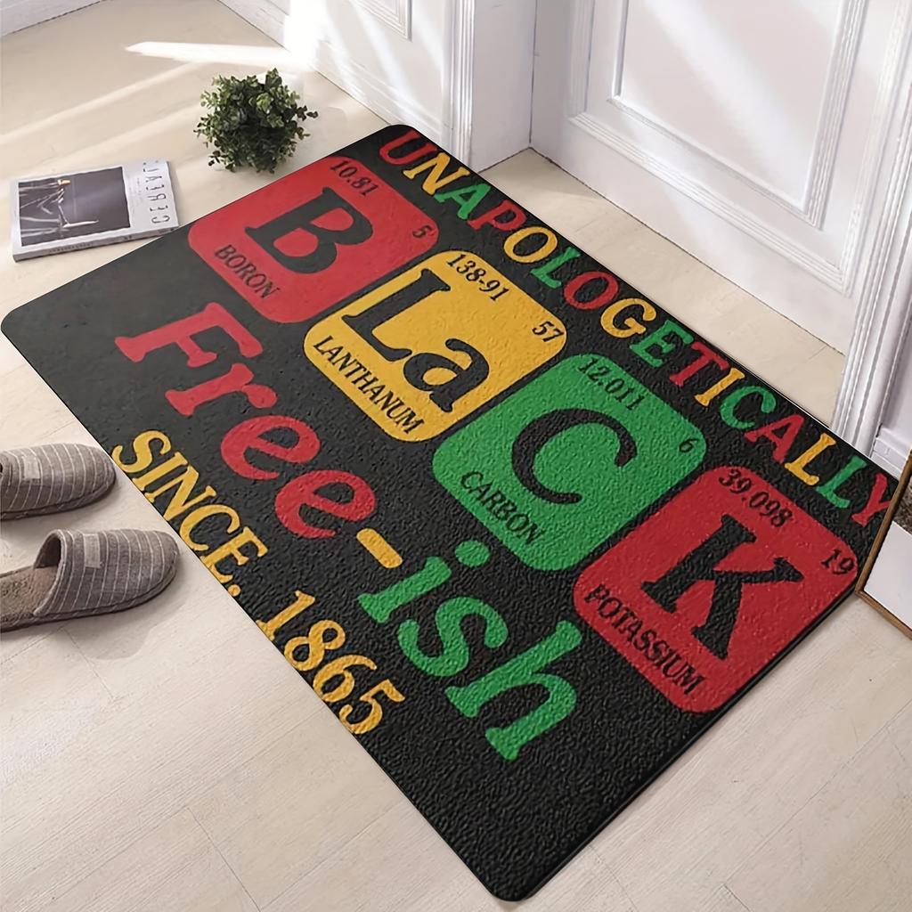 I Was Once Free Juneteenth Doormat - Black History Month Non-Slip Floor Mat - Washable Historical Decor Carpet Rug Mat