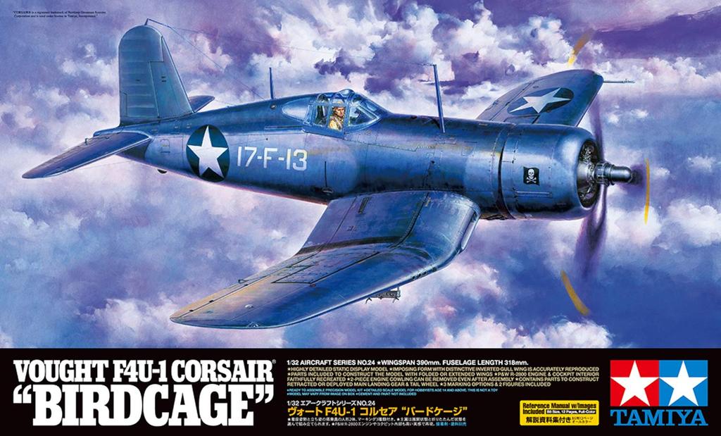 Серия Самолеты Tamiya 24 ВМС США Vought Corsair Birdcage Пластиковый Модельный Комплект 60324 1/32 Нет. F4U-1