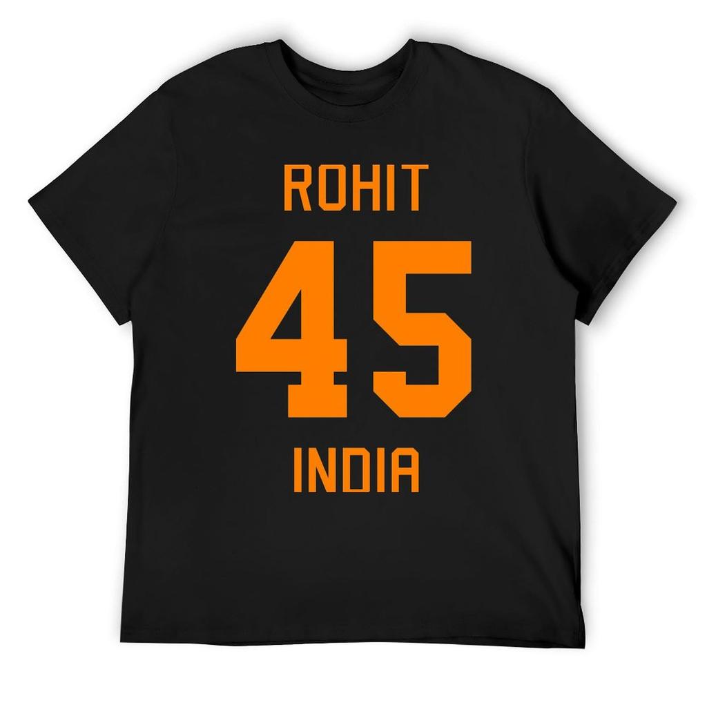 Rohit Sharma 45 Indian Cricket Jersey T-Shirt Heavyweights Vintage T Shirts Shirts Graphic Tees Mens Plain T Shirts