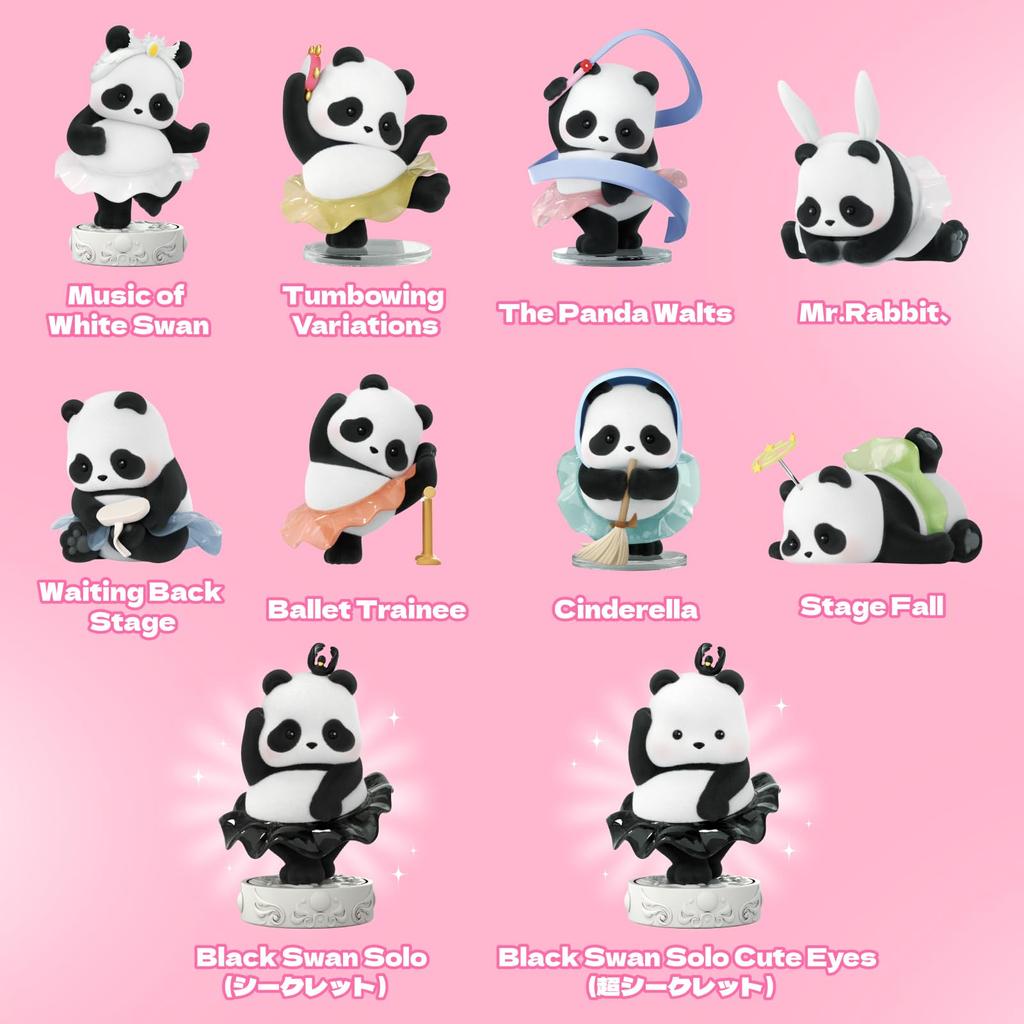 52TOYS Panda Roll Ballet Performance Series Blind Box Trading Figure Flocked Panda Figure Flocky Finish Collection Figure Painted Gacha Gacha Desktop