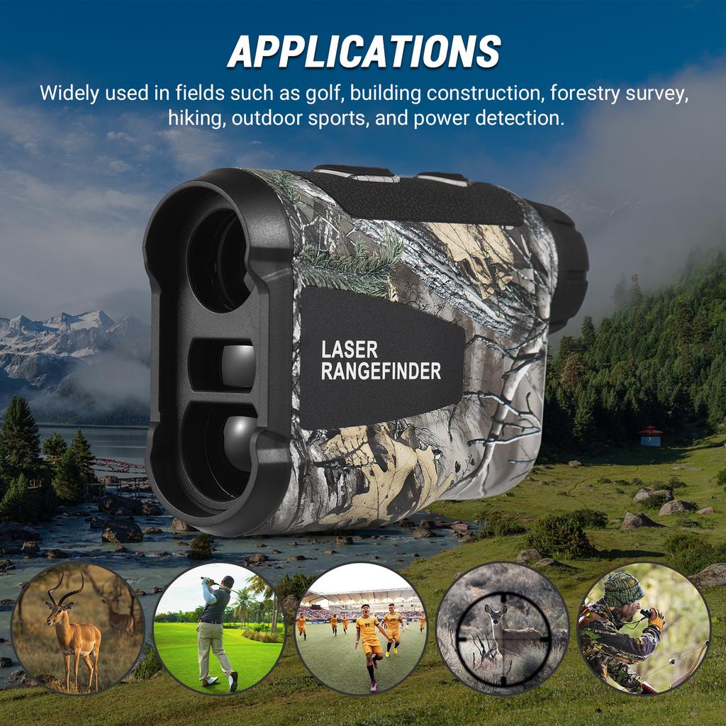 Дальномер для гольфа с функцией измерения угла наклона, высоты и скорости, блокировки флагштока, вибрации