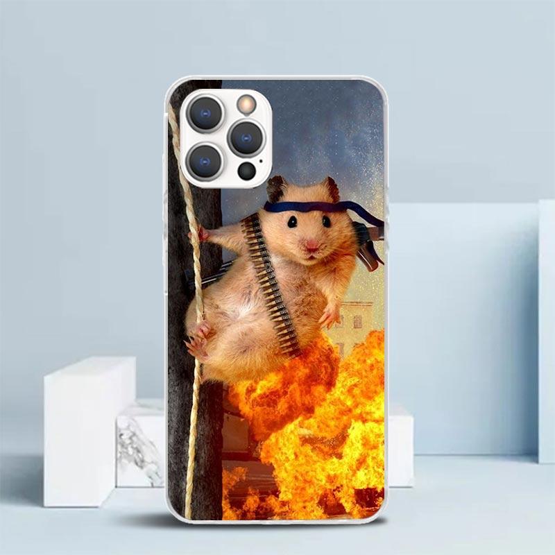 Милый Милый Хомяк Питомец Чехол для Телефона Для IPhone 16 17 Air 16E 15 14 Plus 13 Mini 12 11 Pro Max 7 8 + SE 2020 Мягкий ТПУ Задняя Крышка 1