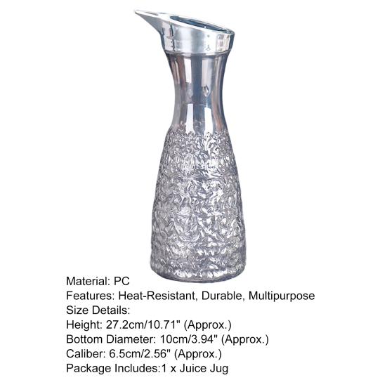 1000ml Juice Jug Large Capacity Heat-Resistant Food Grade Anti-fall High Temperature Resistant Water Pot