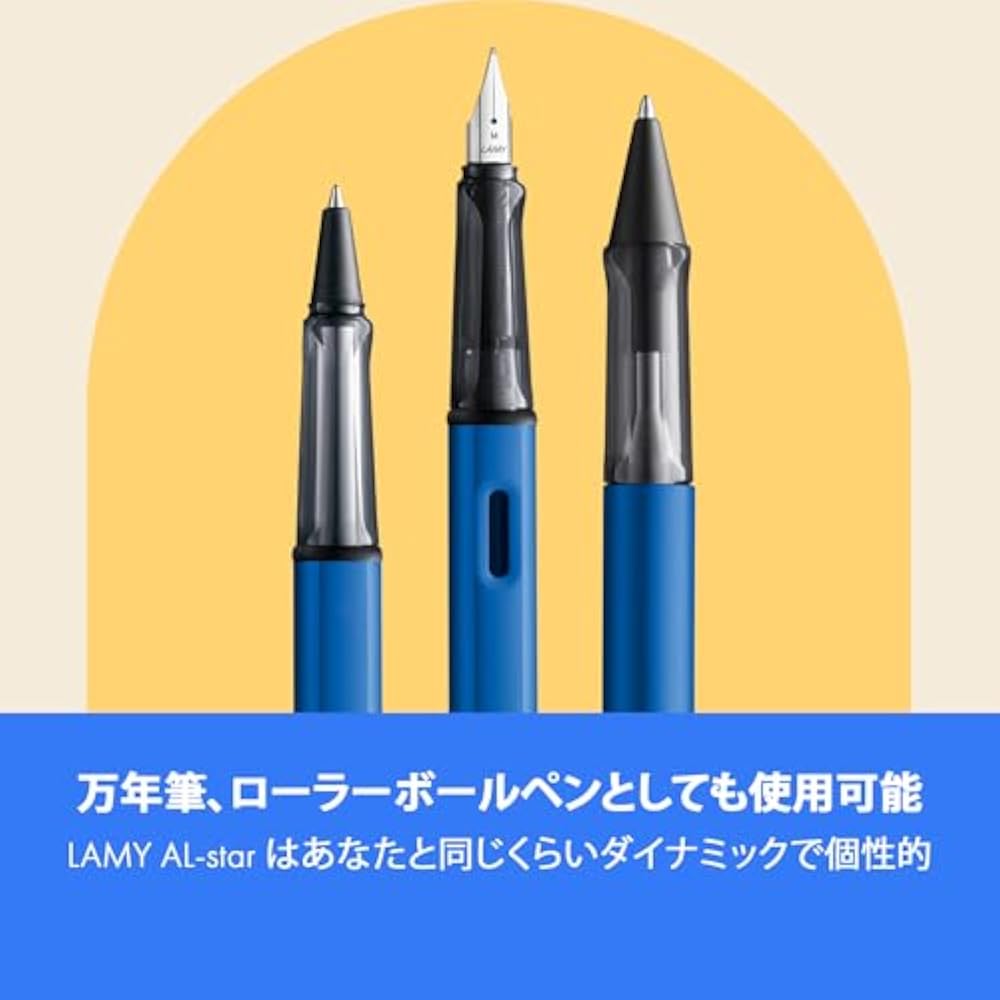 LAMY AL-Star Ocean Blue Ballpoint Pen - Clear Ergonomic Grip Pen Line Width M - Lightweight Alumi...