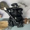 Creative Animal Statue Black Scary Sculpture Home Decorations Desktop Centerpieces Sheep Cat Frog Resin Collectible Figurines