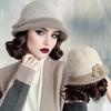 Woolen Fisherman Hat With Integrated Wig For Short Curly Hair Women Winter Warm Caps For Elderly Ladies Autumn And Winter Fashion Hats