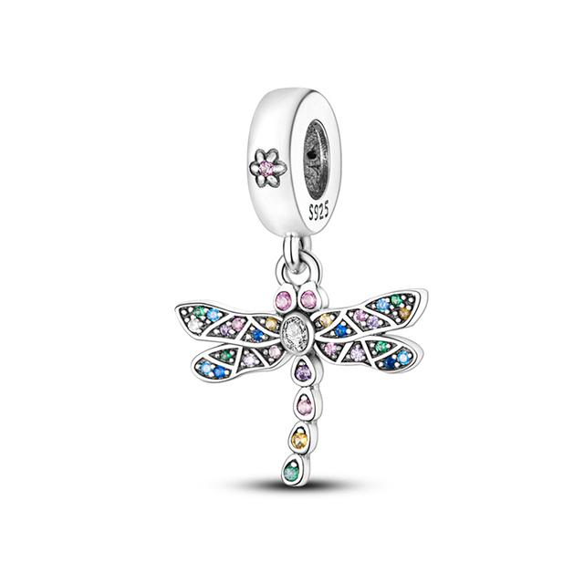 Стерлингового серебра 925 пробы, сердце, лапа животного, прозрачная снежинка, сверкающая корона, подвеска в виде тыквы, подходит для оригинального модного браслета