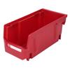 Parts Storage Bin Thickened PP Large Opening Tool Organizer Back Hanging Container for Garage Workshop 276x139x128mm Red