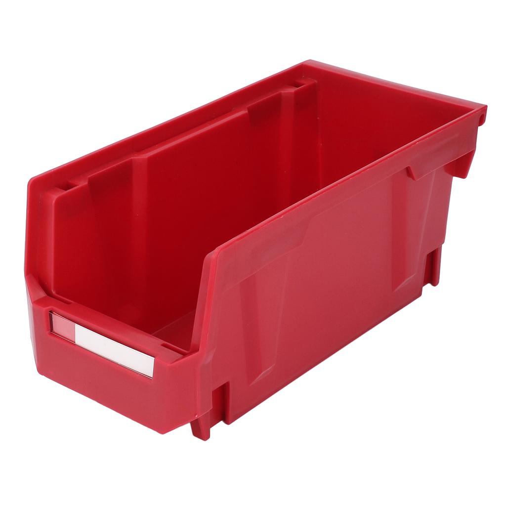Parts Storage Bin Thickened PP Large Opening Tool Organizer Back Hanging Container for Garage Workshop 276x139x128mm Red